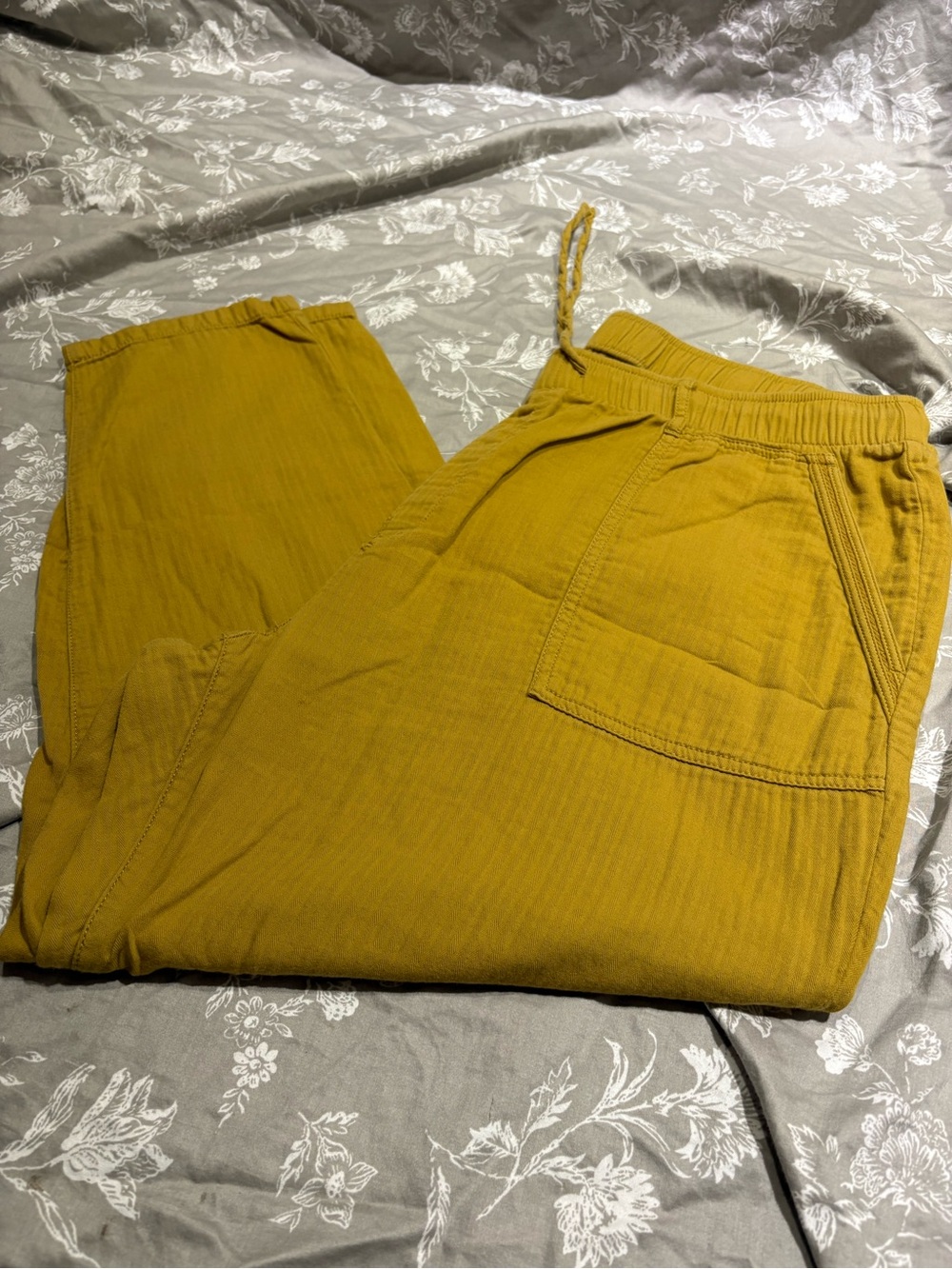 Old Navy gold mustard gauze cotton pants XL